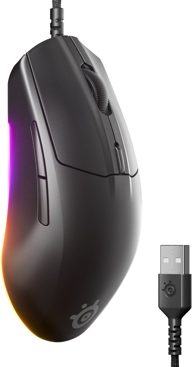 SteelSeries Rival 3 Gen 2 - Gaming Mus - Optisk - 6 knapper - Sort