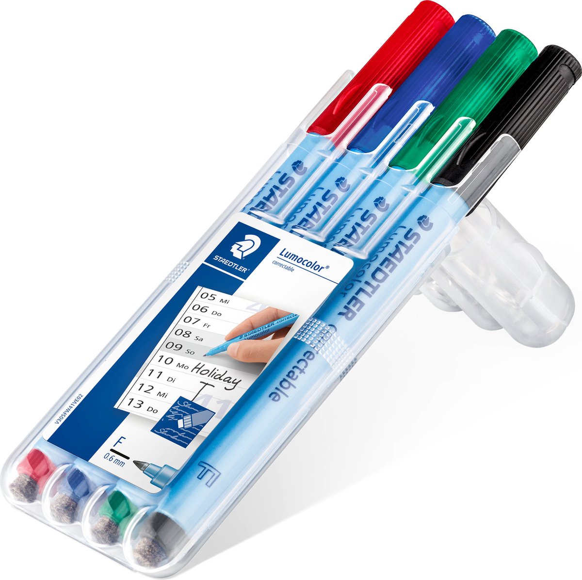 Staedtler Lumocolor Correctable F. 4 ass/boks