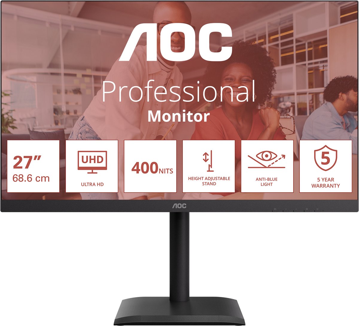 27" AOC U27E4CV - 3840x2160 (4K) - 60Hz - IPS - 90W USB-C