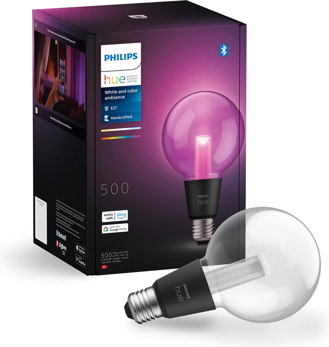 Philips Hue Lightguide G95 globe - E27 pære