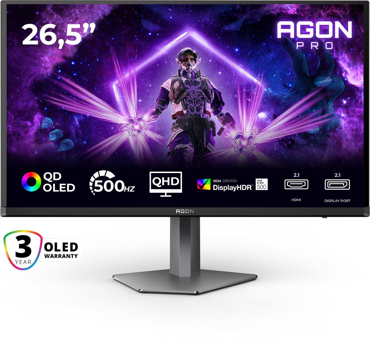 26.5" AOC AGON PRO AG276QKD2 - 2560x1440 (QHD) - 500Hz - QD-OLED