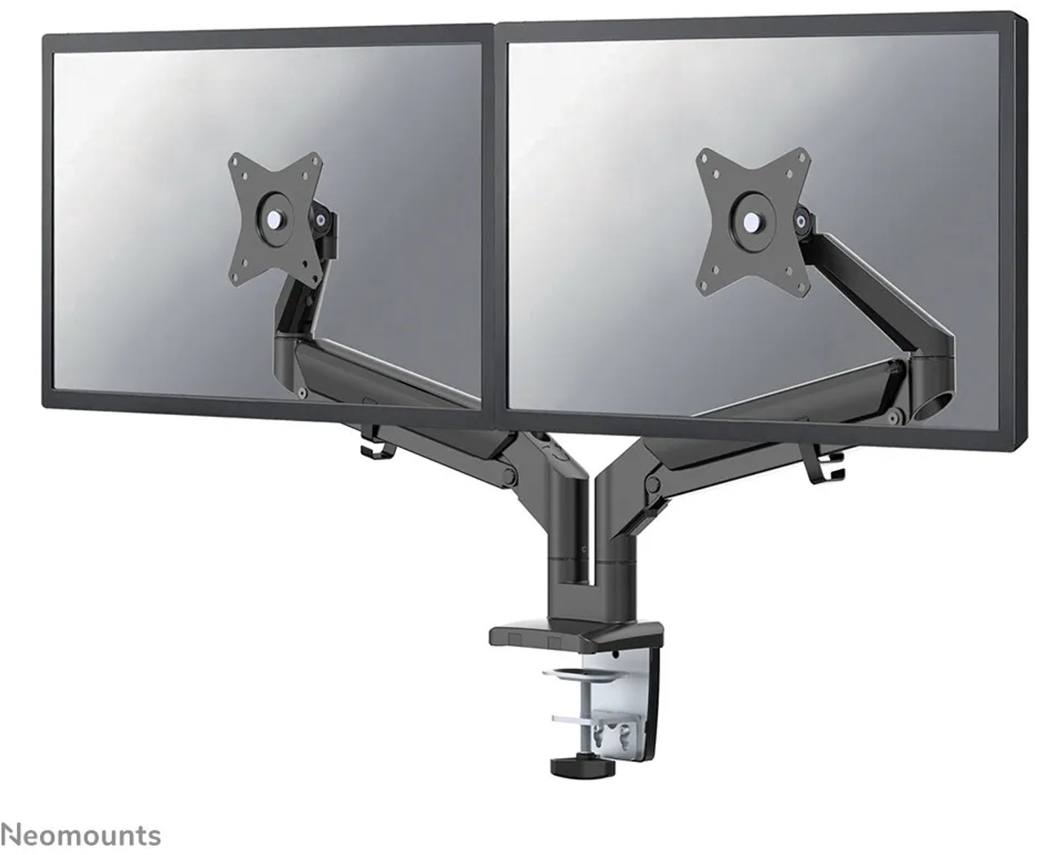 Neomounts DS70-810BL2 mounting kit - full-motion adjustable dual arm - for 2 LCD displays - black
