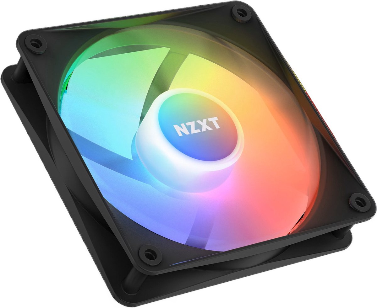 NZXT F120 RGB Core - Black - Kabinet køler - 120mm - Sort med RGB LED lys - 34 dBA