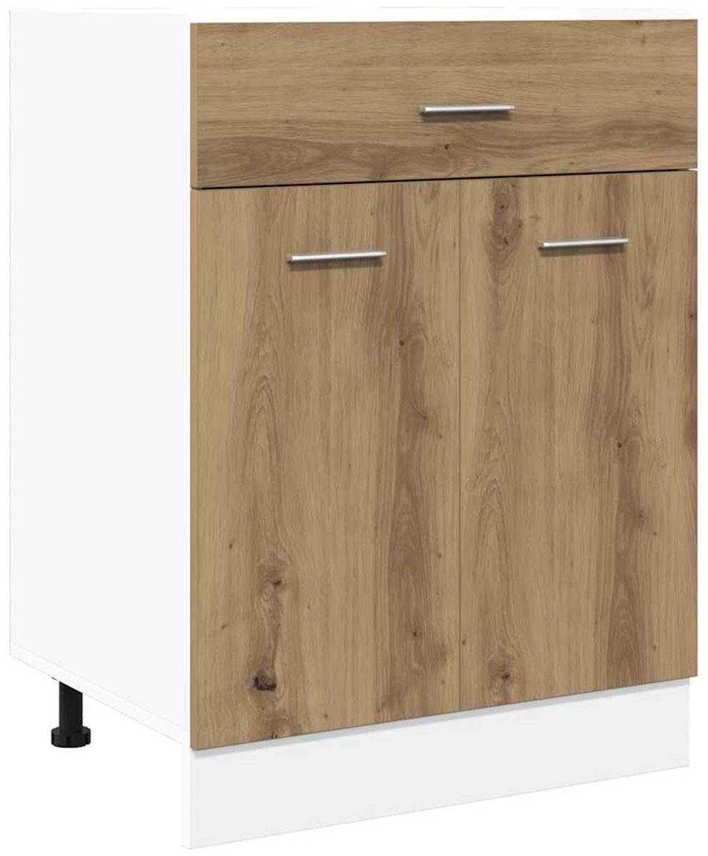 Vidaxl Schrank mit Schublade, Artisan Eiche, 60x46x81,5 cm
