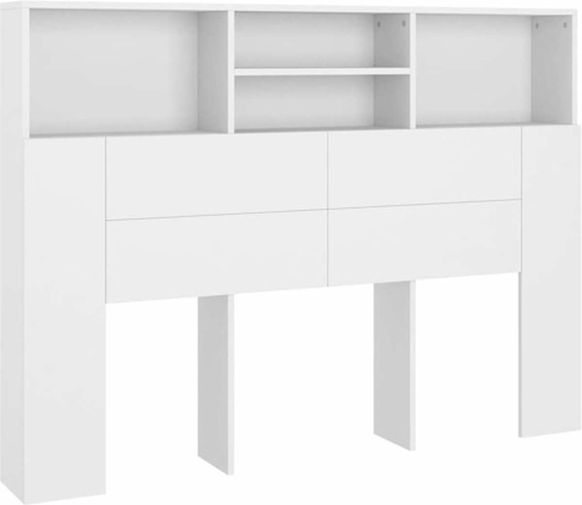 vidaXL Kopfteilschrank Weiß 140 x 19 x 103,5 cm