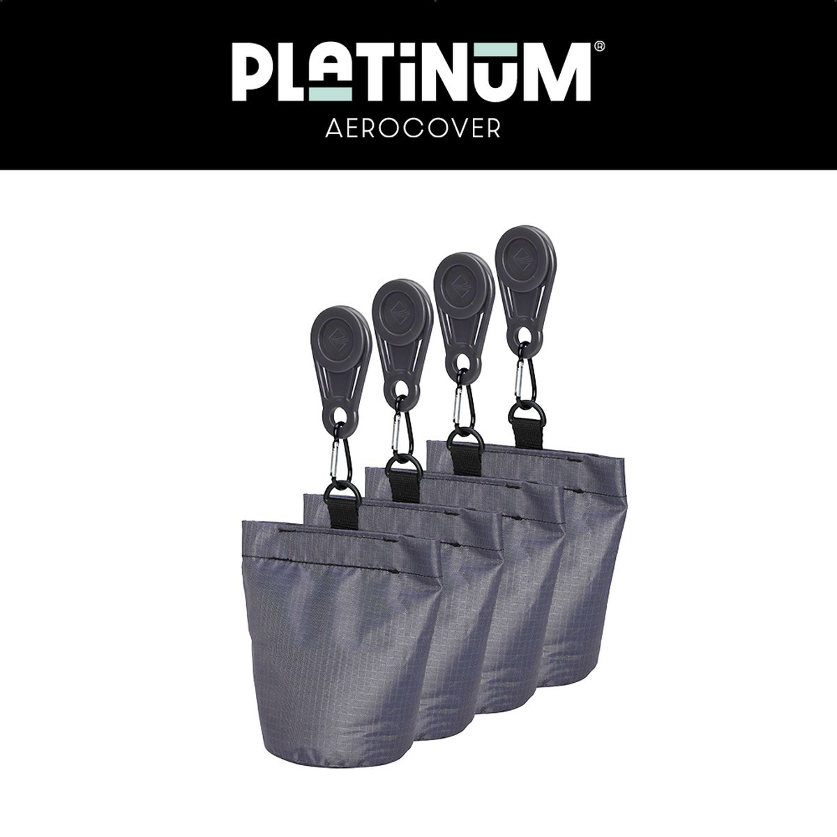 Homms 7812 Aerocover Grau Polyester Gartenabdeckung Gewichtsbeutel Set