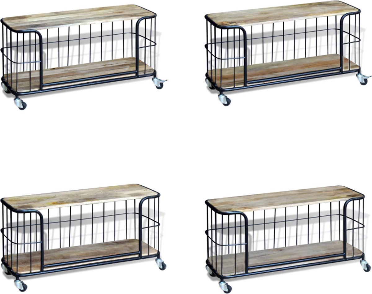 vidaXL TV-Schrank Massivholz Mango 100x40x45 cm