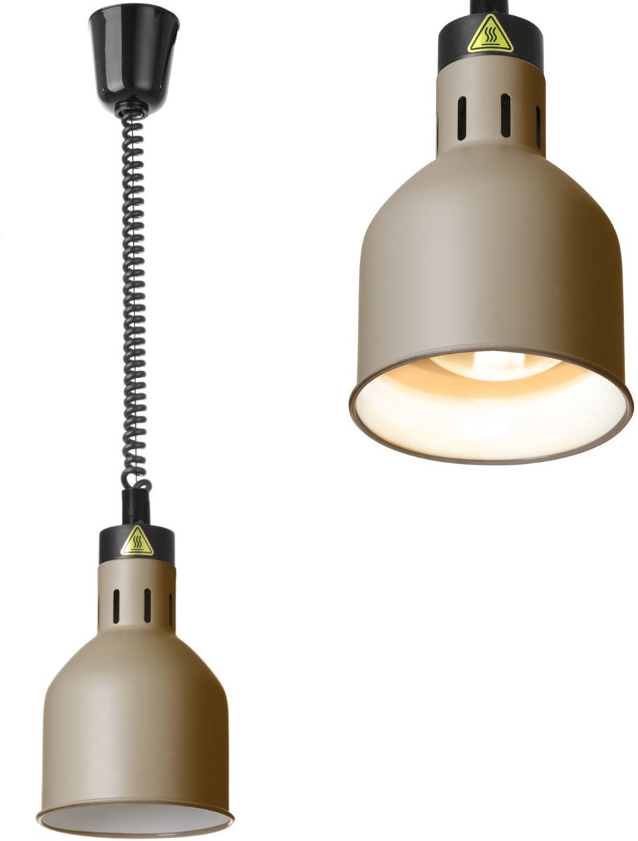 Zylindrische hängende Speisenwärmelampe Ø. 175 mm 250 W - beige