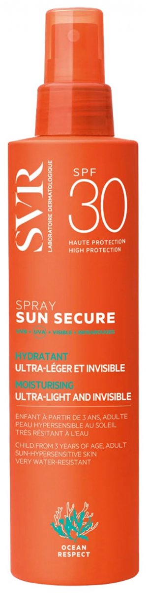SVR Sun Secure Spray, Niezwykle lekki spray nawilajcy SPF 30, 200 ml