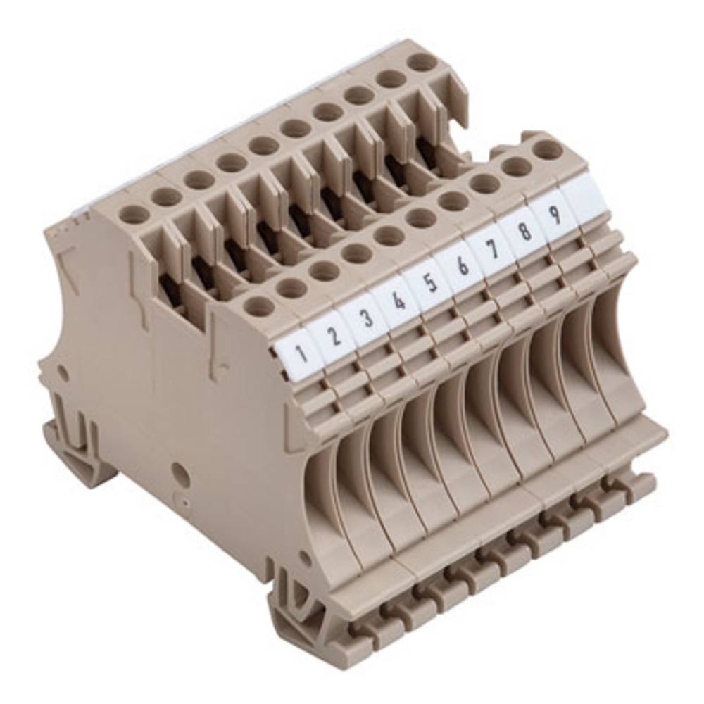 Weidmüller 1020800000 Morsetto passante componibile A vite Beige scuro 10 pz. Pezzo