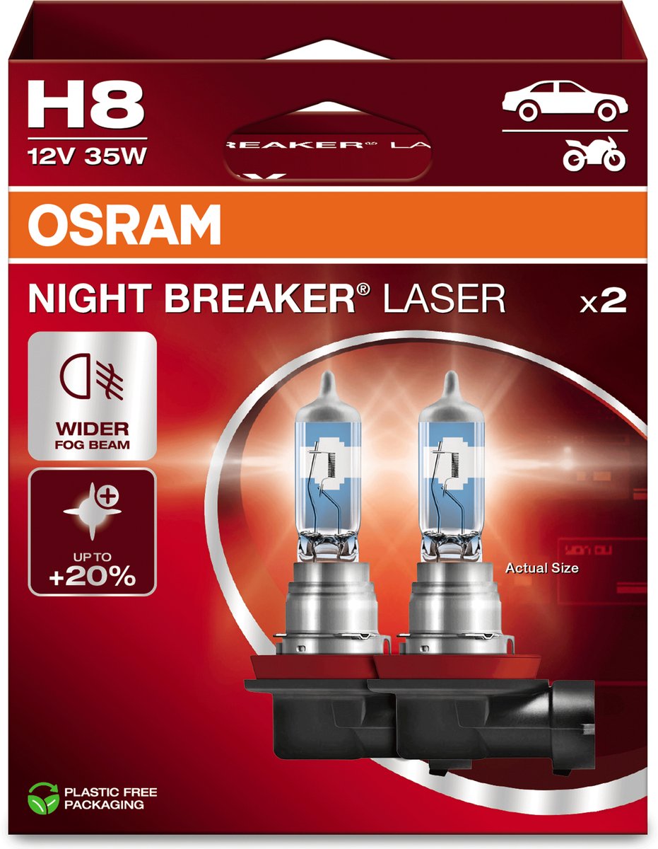 Osram Automotive 64212NL-2HB Lampadina alogena Night Breaker® Laser Next Generation H8 35 W 12 V