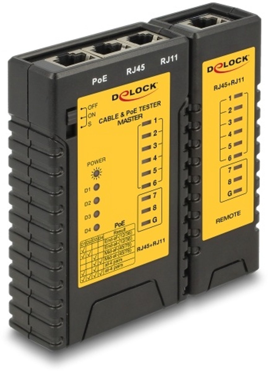 Delock 86107 Tester di rete Adatto per (Specifiche di rete (CAT)): Non classificata