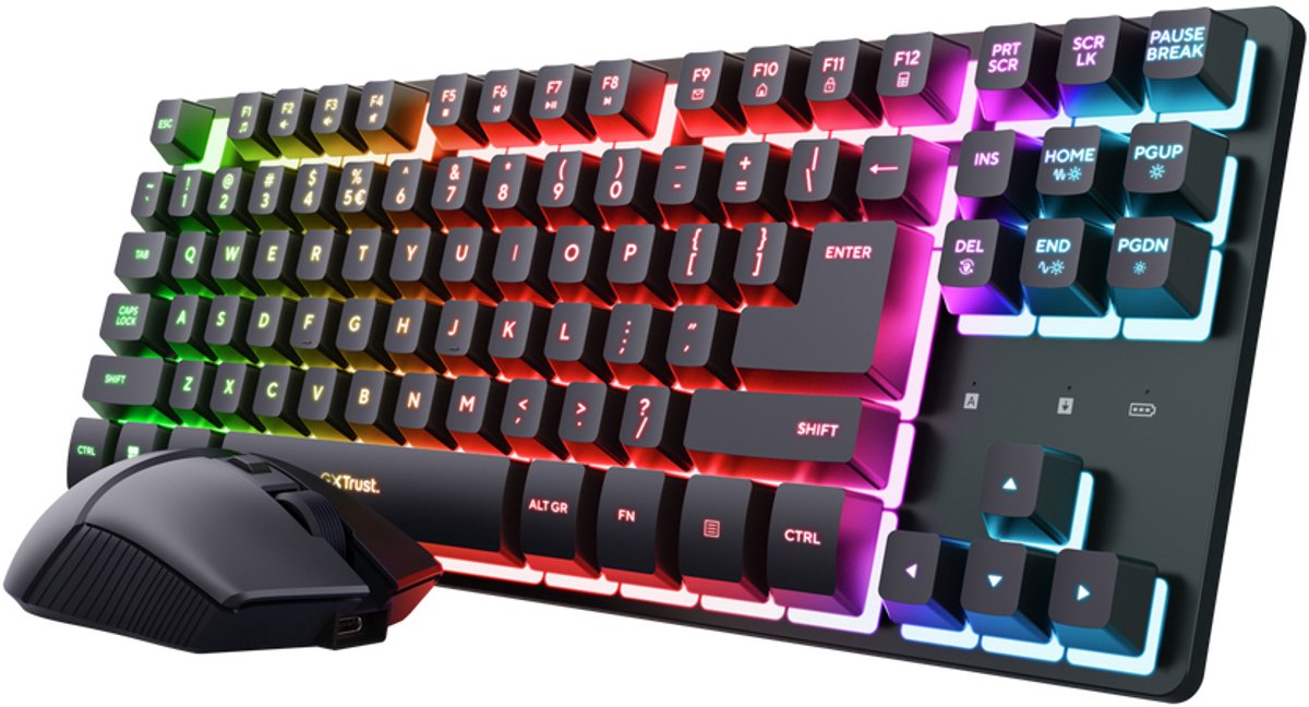 Trust GXT 832 Thado teclado Ratón incluido Juego RF inalámbrico QWERTY Italiano Negro
