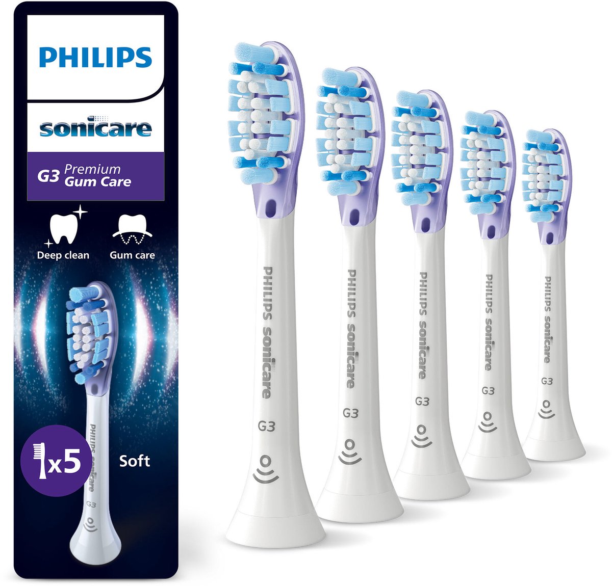Philips Premium Gum Care HX9055/87 Pack de 5 cabezales de cepillado