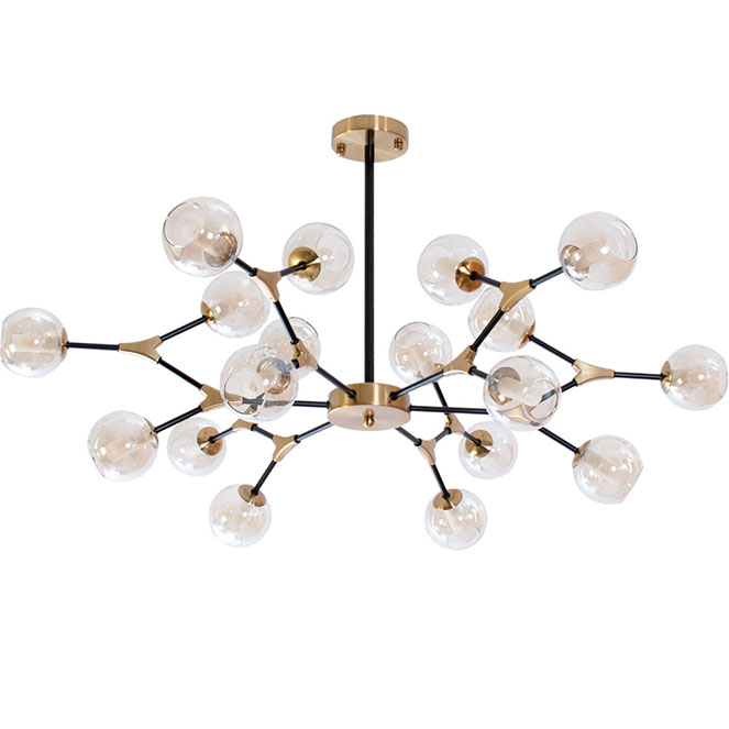Lámpara de techo anya 18xg9 a.60xd.107cm negro/bronce