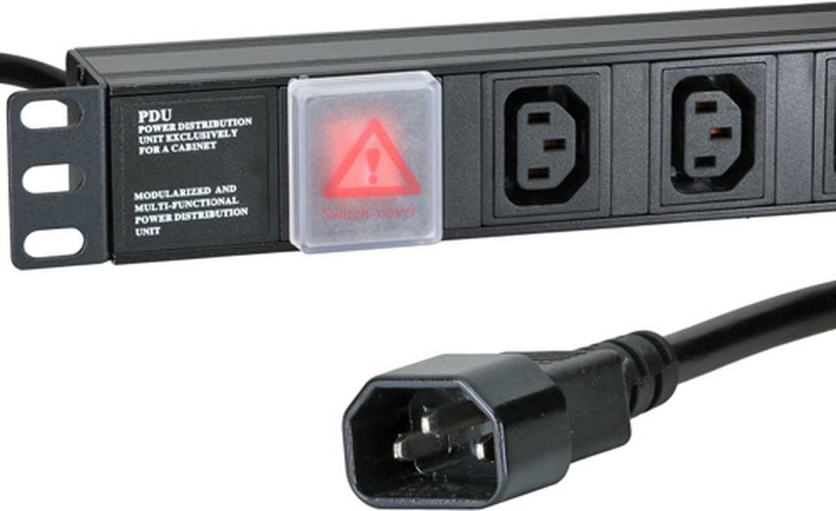Cablenet 12 Way IEC - C13 Horizontal 1u PDU with IEC - C14 3m Feed