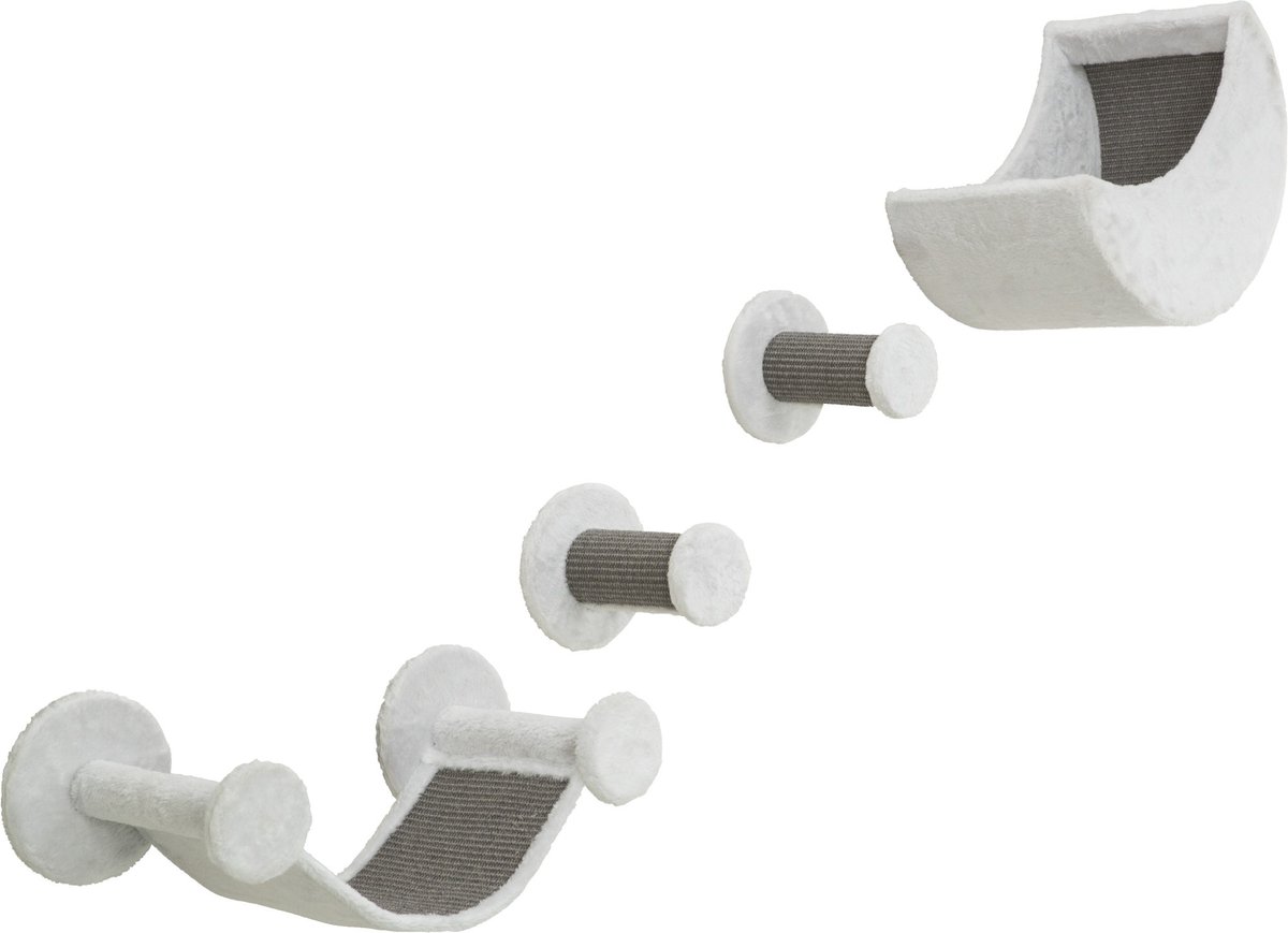 Set de rascadores de pared Trixie de felpa para gatos - Set de 4 piezas