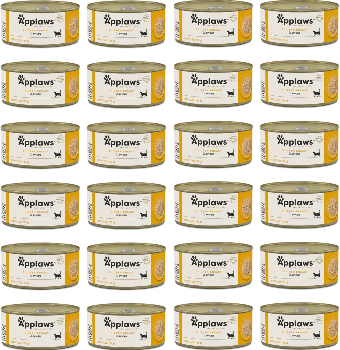 Applaws en caldo 24 x 156 g latas para gatos - Pack Ahorro - Pechuga de pollo