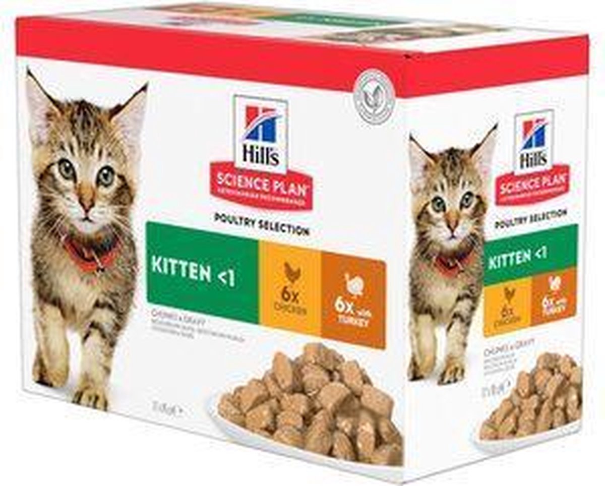 Hill's Science Plan Kitten para gatos - 48 x 85 g Selección de aves
