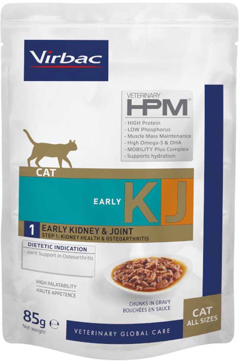 Virbac Veterinary Cat Early Kidney & Joint KJ1 - 24 x 85 g