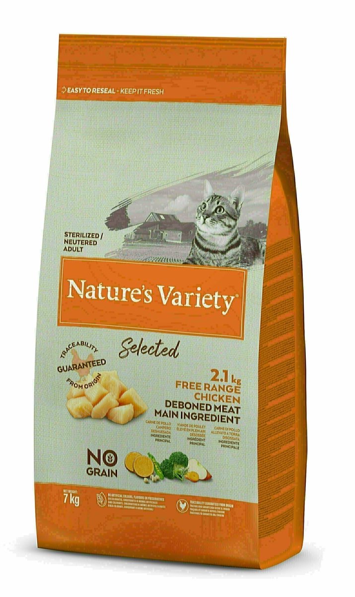 Nature's Variety No Grain Sterilized Adult pollo campero - 2 x 7 kg - Pack Ahorro