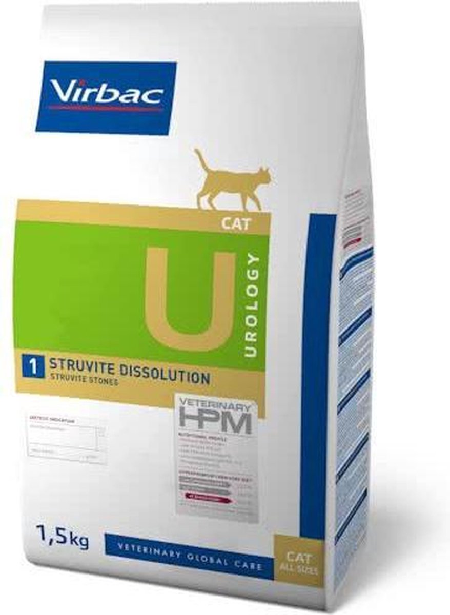 Virbac U1 Veterinary HPM Urology Struvite Dissolution para gatos - 3 kg