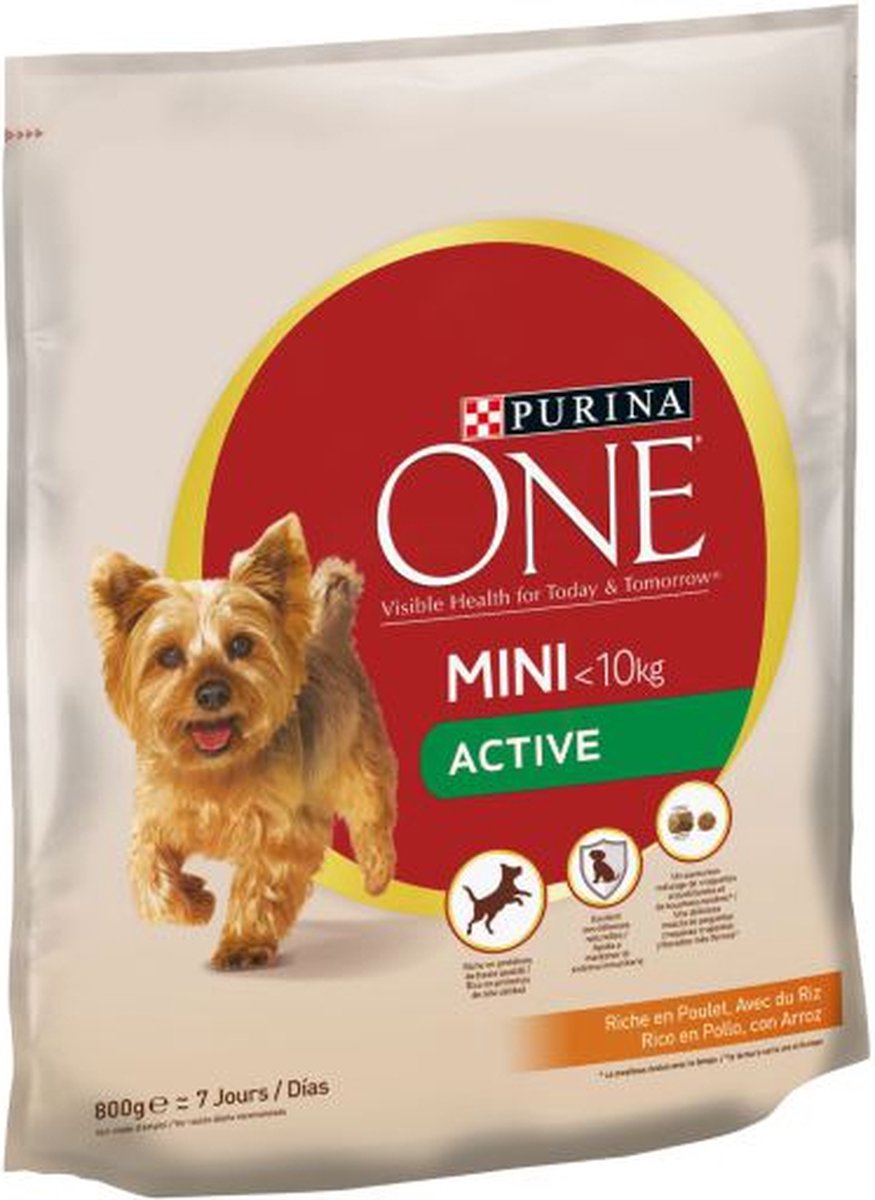 PURINA ONE Mini Active pollo y arroz - 9 kg (6 x 1,5 kg)