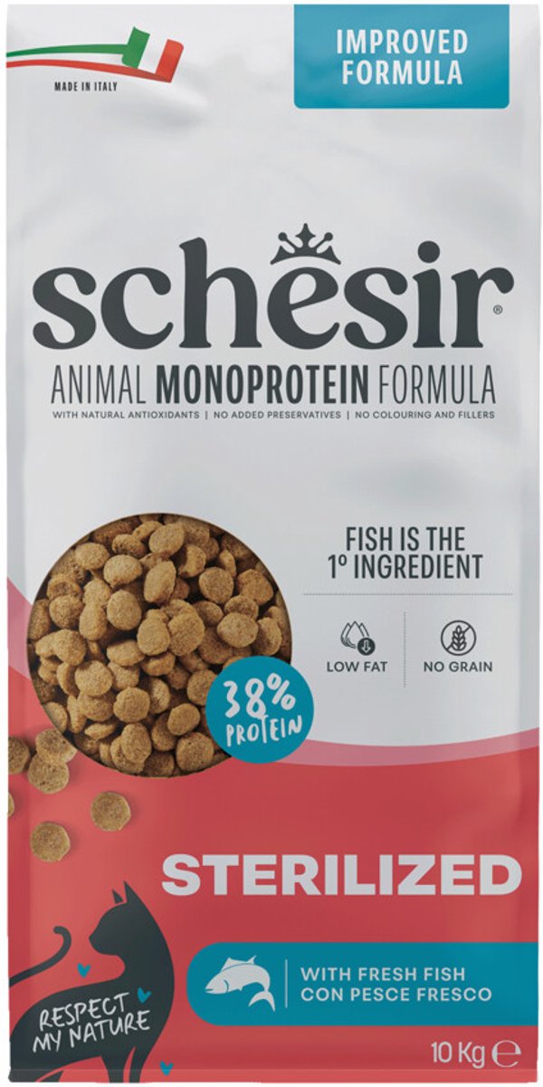 Schesir Sterilized con pescado - 2 x 10 kg - Pack Ahorro