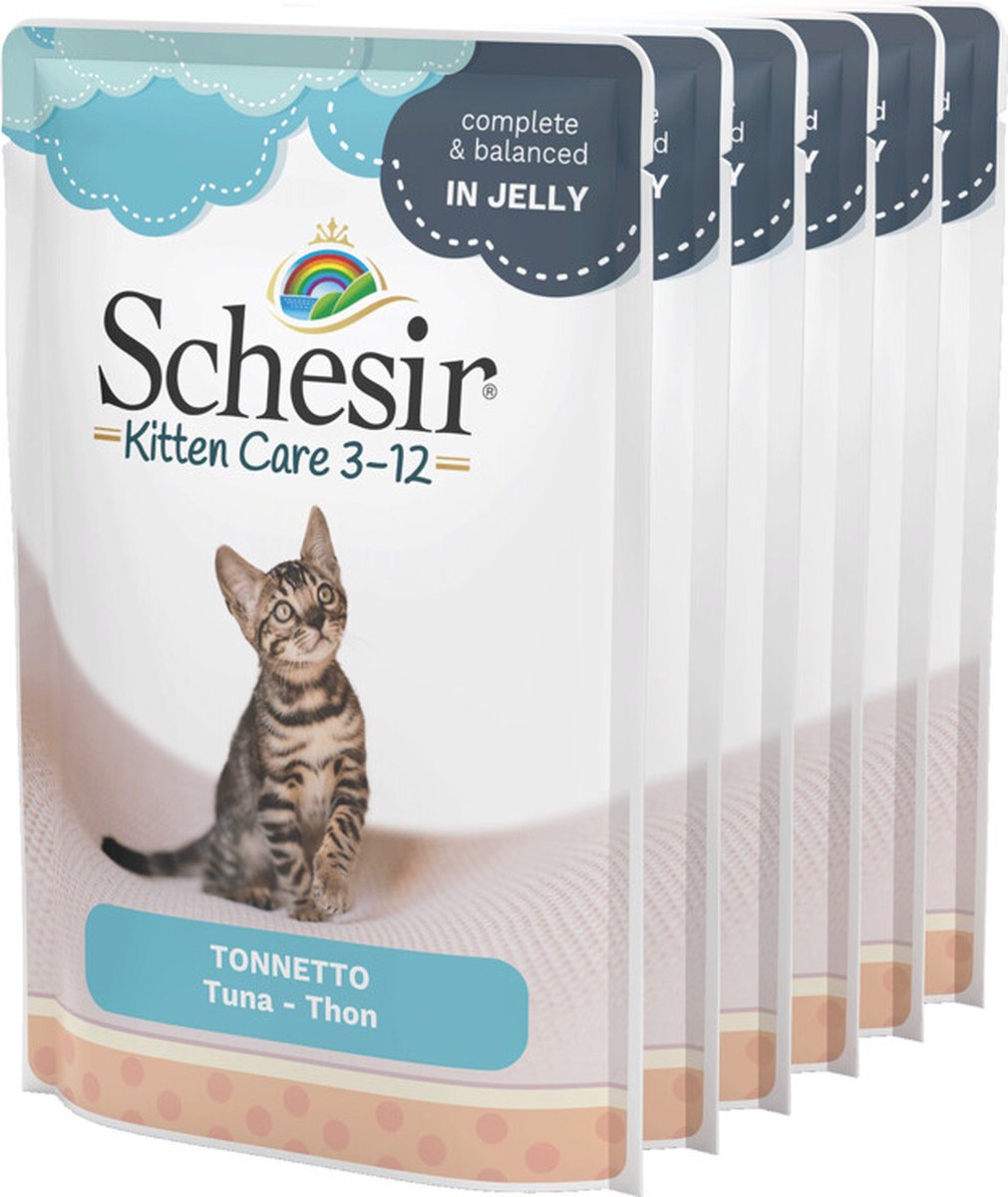 Schesir bolsitas 24 x 85 g en gelatina - Pack Ahorro - Kitten con atún