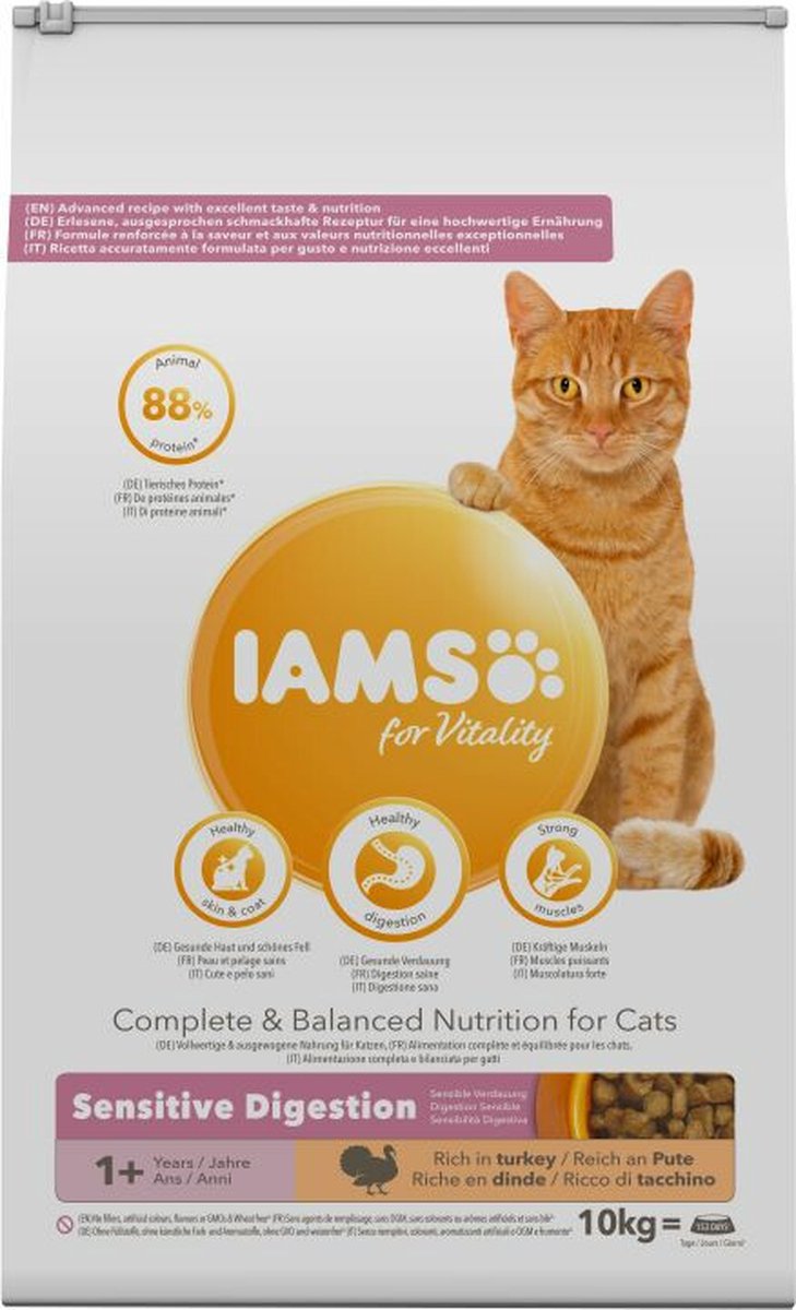 IAMS Advanced Nutrition Sensitive Digestion con pavo - 10 kg