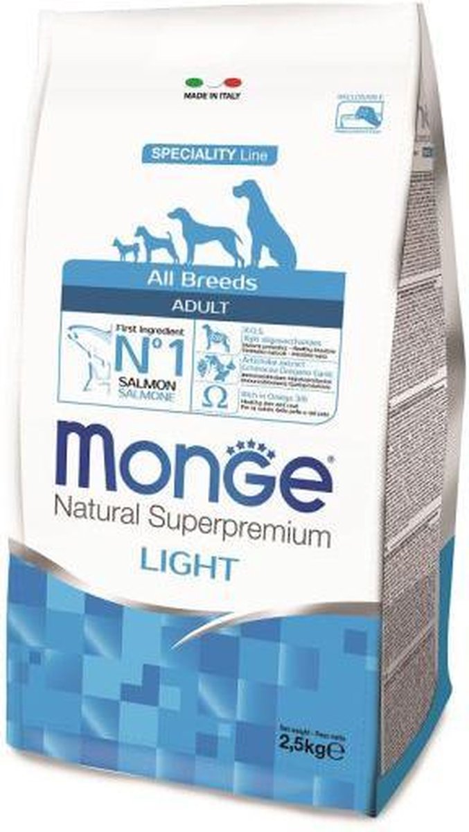 Monge All Breeds Light salmón con arroz - 12 kg