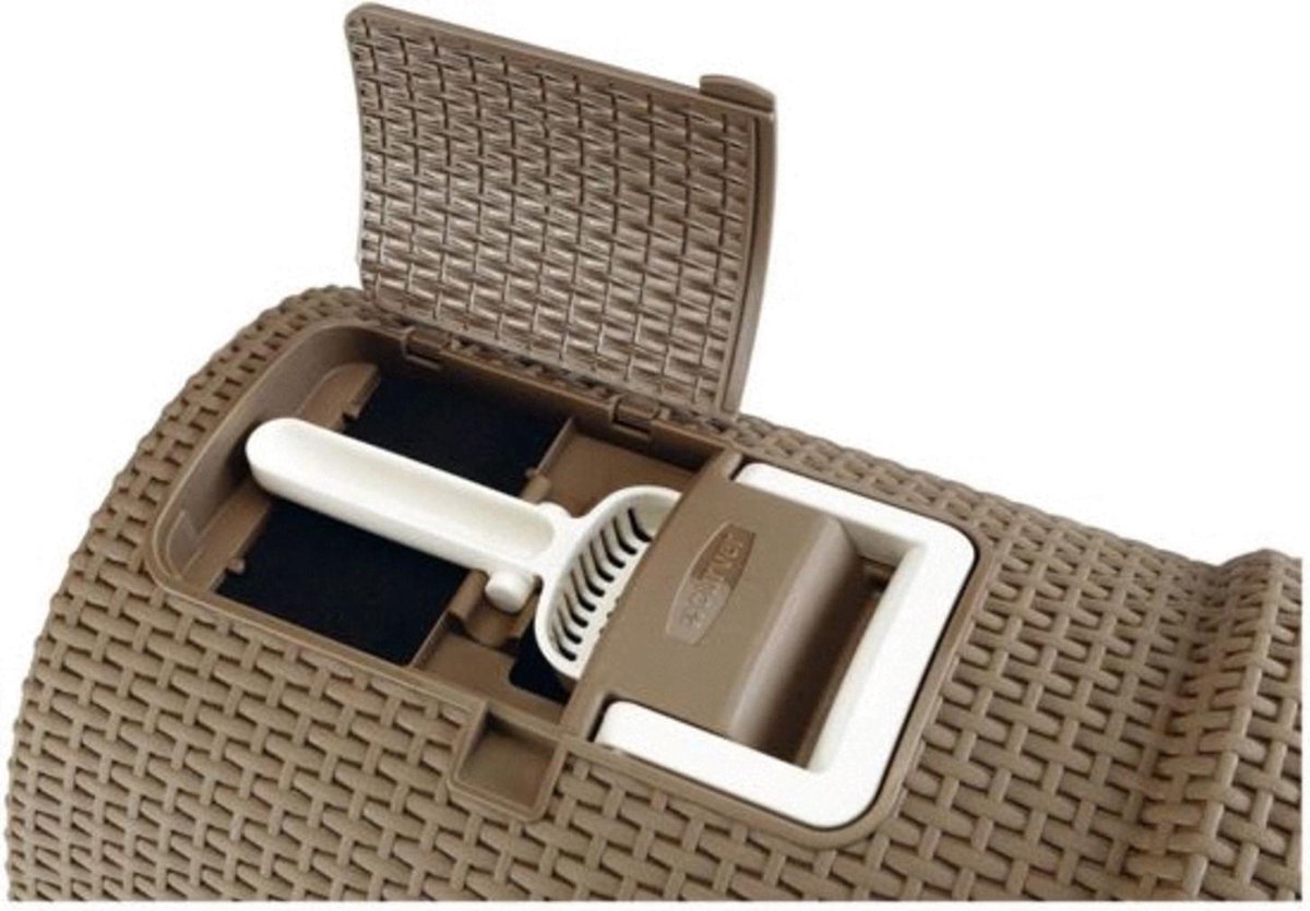 Arenero cubierto Eco-Friendly Curver para gatos - Moka