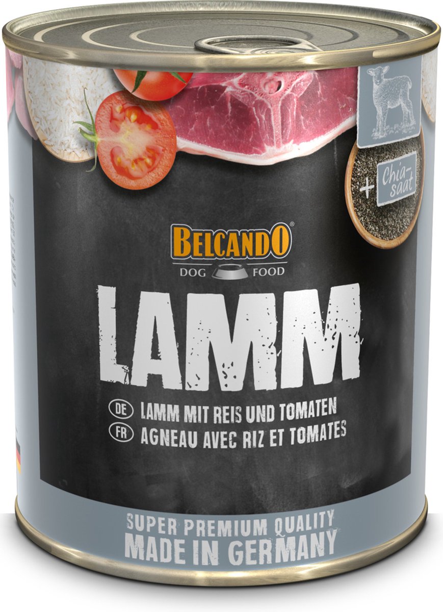 Belcando Super Premium 12 x 800 g - Pack Ahorro - Cordero con arroz y tomates