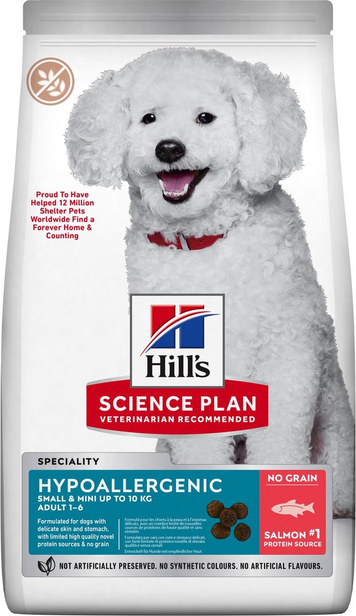 Hill's Science Plan Hypoallergenic Adult Small & Mini con salmón - 2 x 6 kg - Pack Ahorro