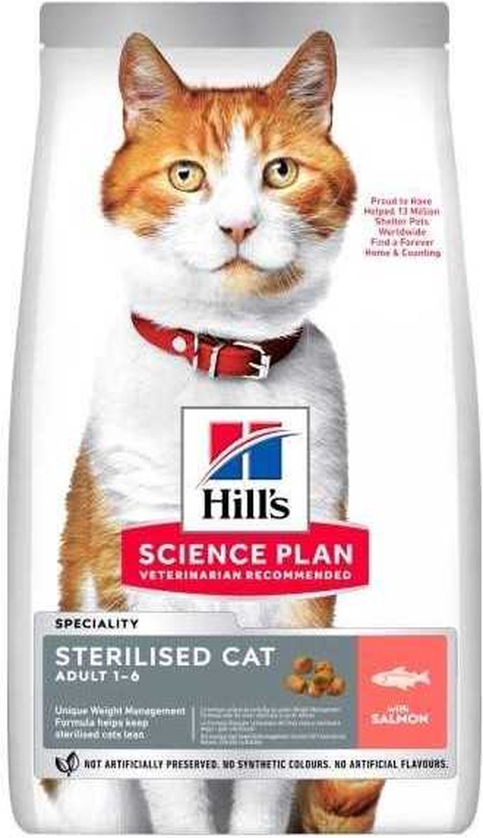 Hill's Science Plan Sterilised Cat Adult 1-6 salmón - 10 kg