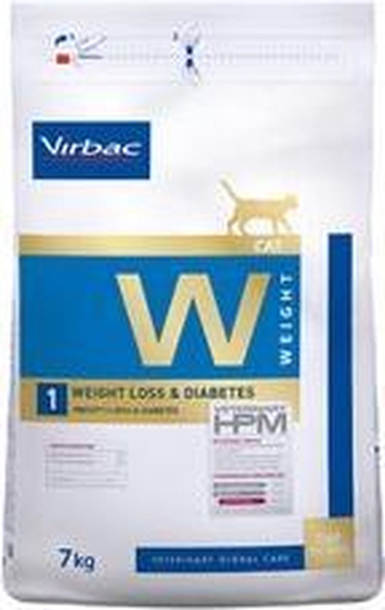 Virbac W1 Veterinary HPM Weight Loss & Diabetes para gatos - 3 kg
