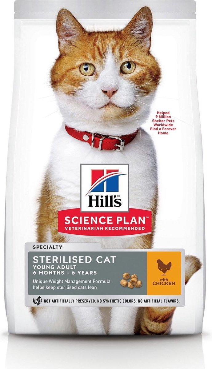 Hill's Science Plan Sterilised Cat Adult 1-6 pollo - 2 x 10 kg - Pack Ahorro