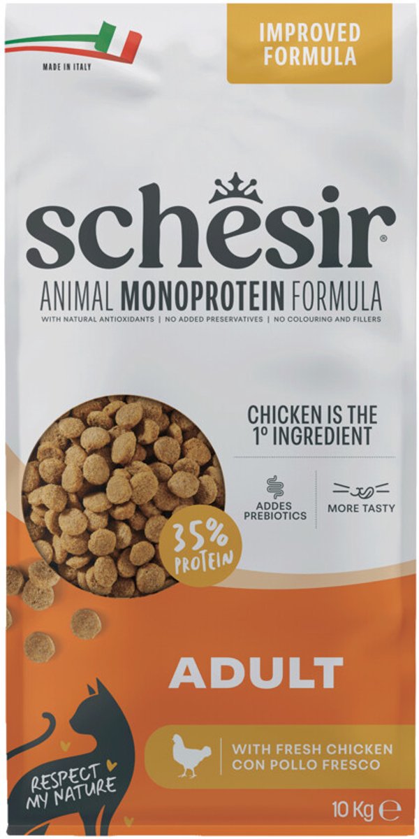 Schesir Adult Monoprotein con pollo - 2 x 10 kg - Pack Ahorro