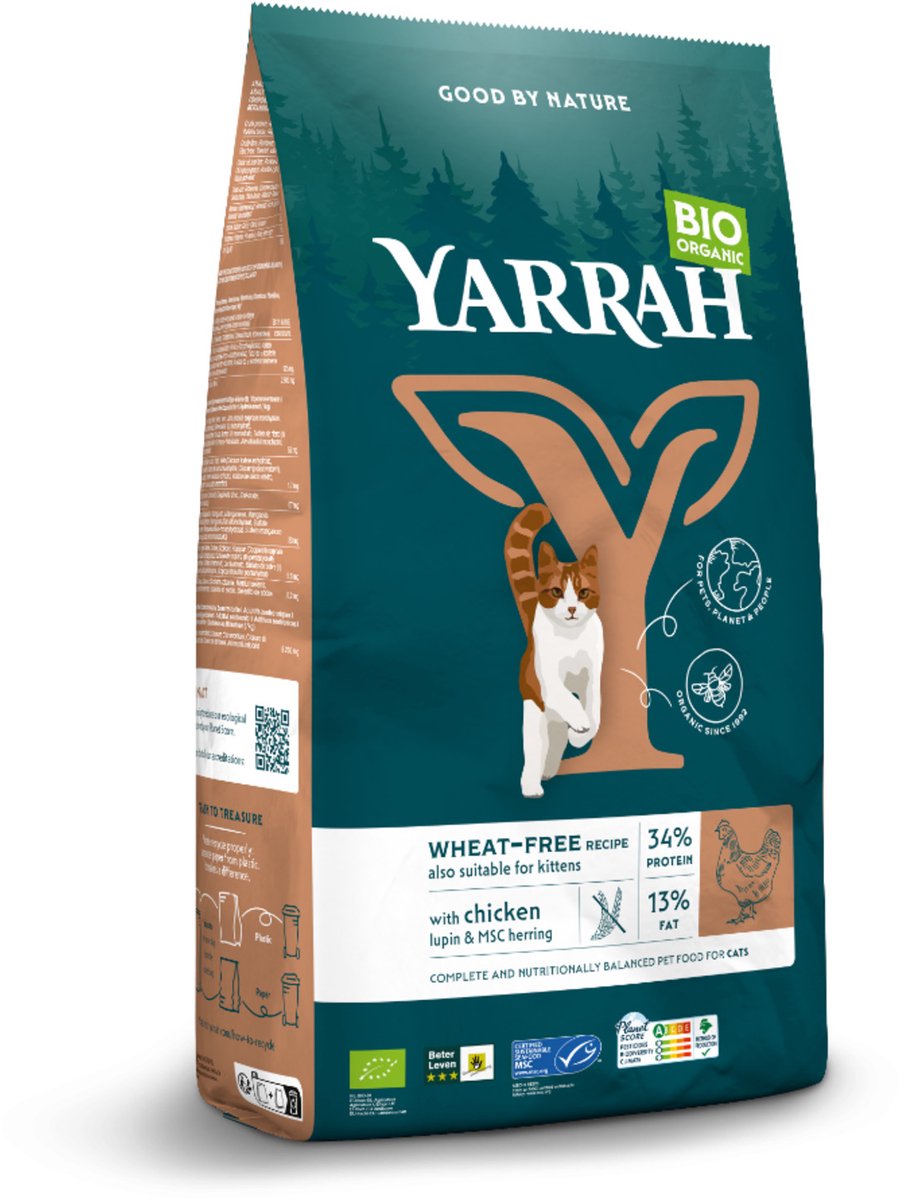 Yarrah Bio Sin Trigo con pollo y pescado - 10 kg