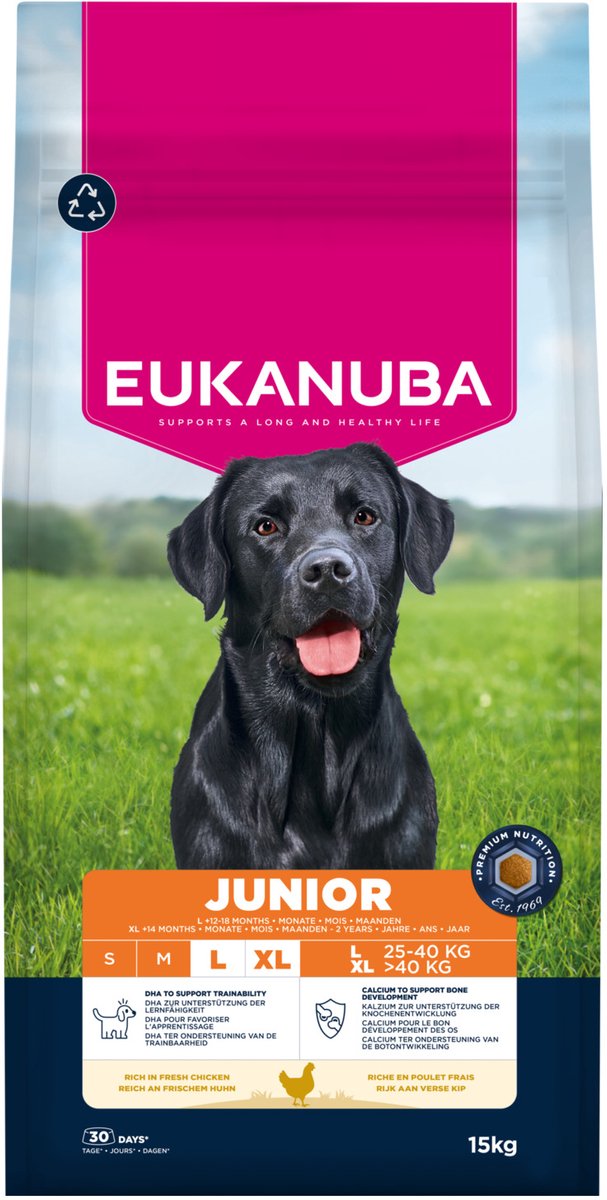 Pack Ahorro: Eukanuba 2 x 12/15 kg o 2 x 3 kg - Junior Large & Giant Breed pollo (2 x 15 kg)