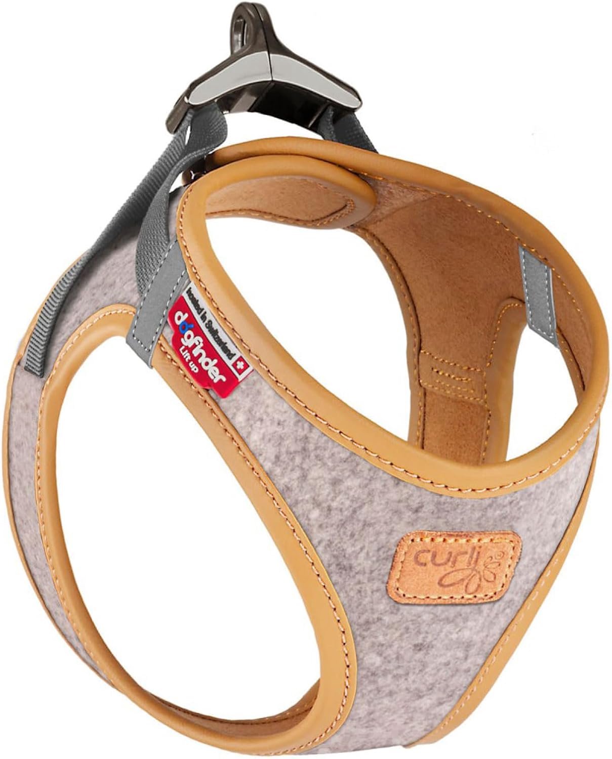 Arnés Curli Vest Alpine Clasp, gris claro - Talla XS: perímetro torácico 33,9 - 38,2 cm