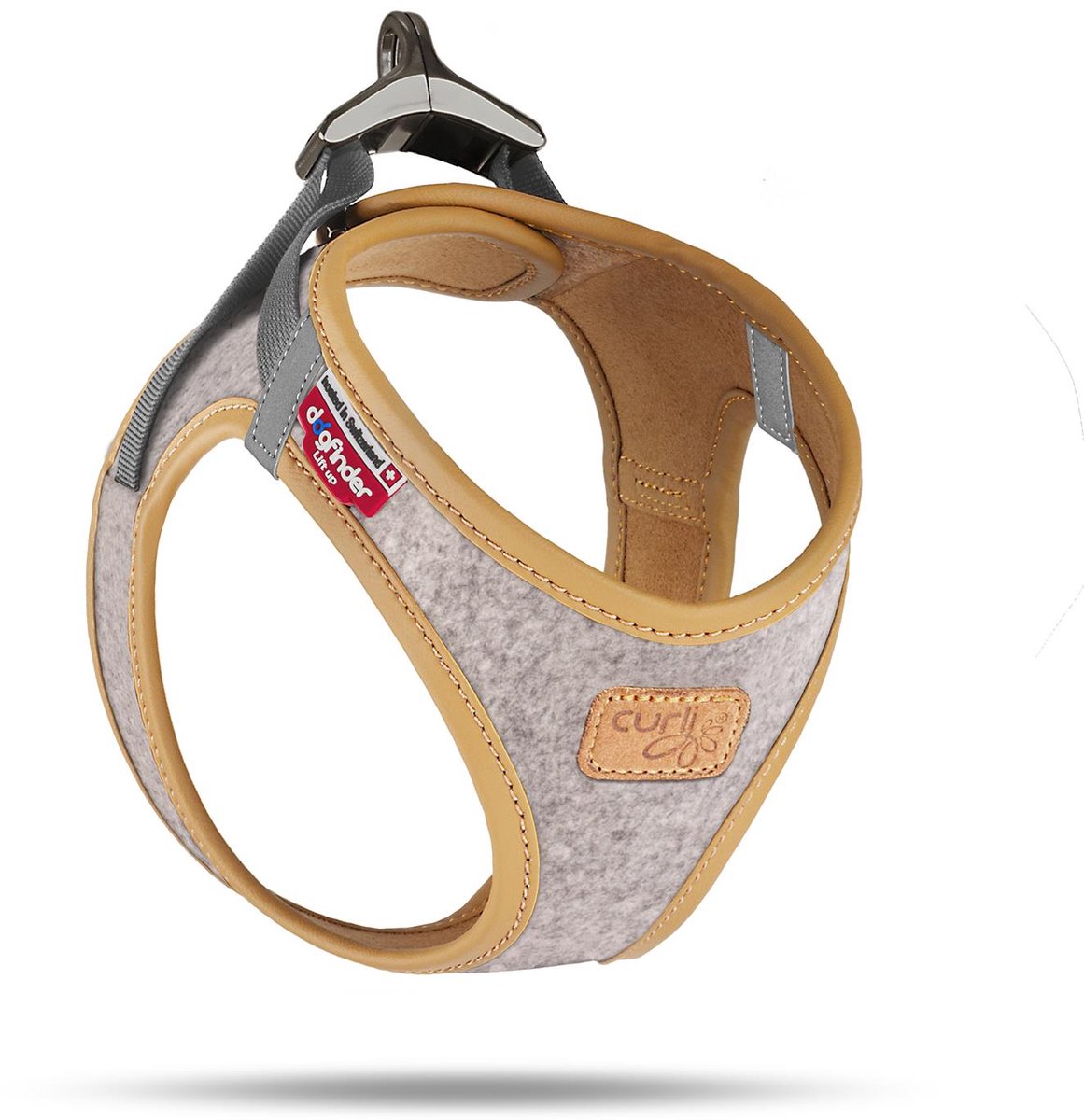 Arnés Curli Vest Alpine Clasp, gris claro - Talla M: perímetro torácico 43,4 - 49 cm