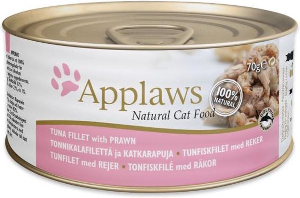 Applaws Cat Natural en caldo 48 x 70 g - Pack de prueba - Pack mixto Pollo y Atún (2 variedades)