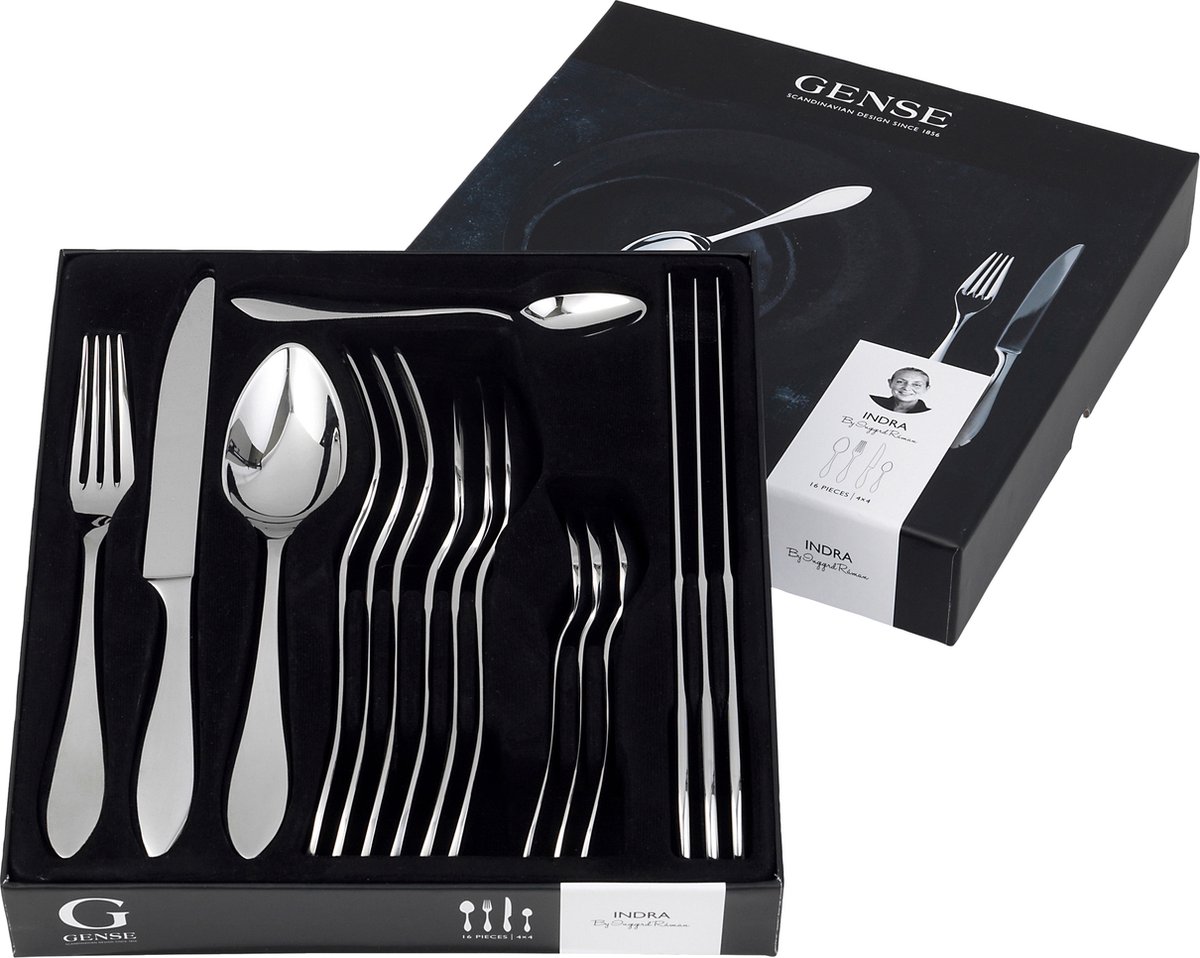 Gense Cubertería Indra 16 piezas acero inoxidable