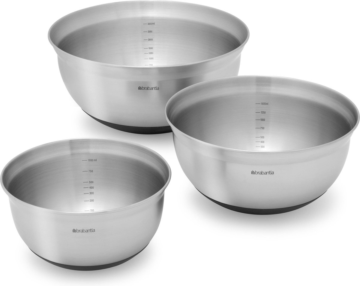 Brabantia 3 Boles para mezclar Brabantia set de 3