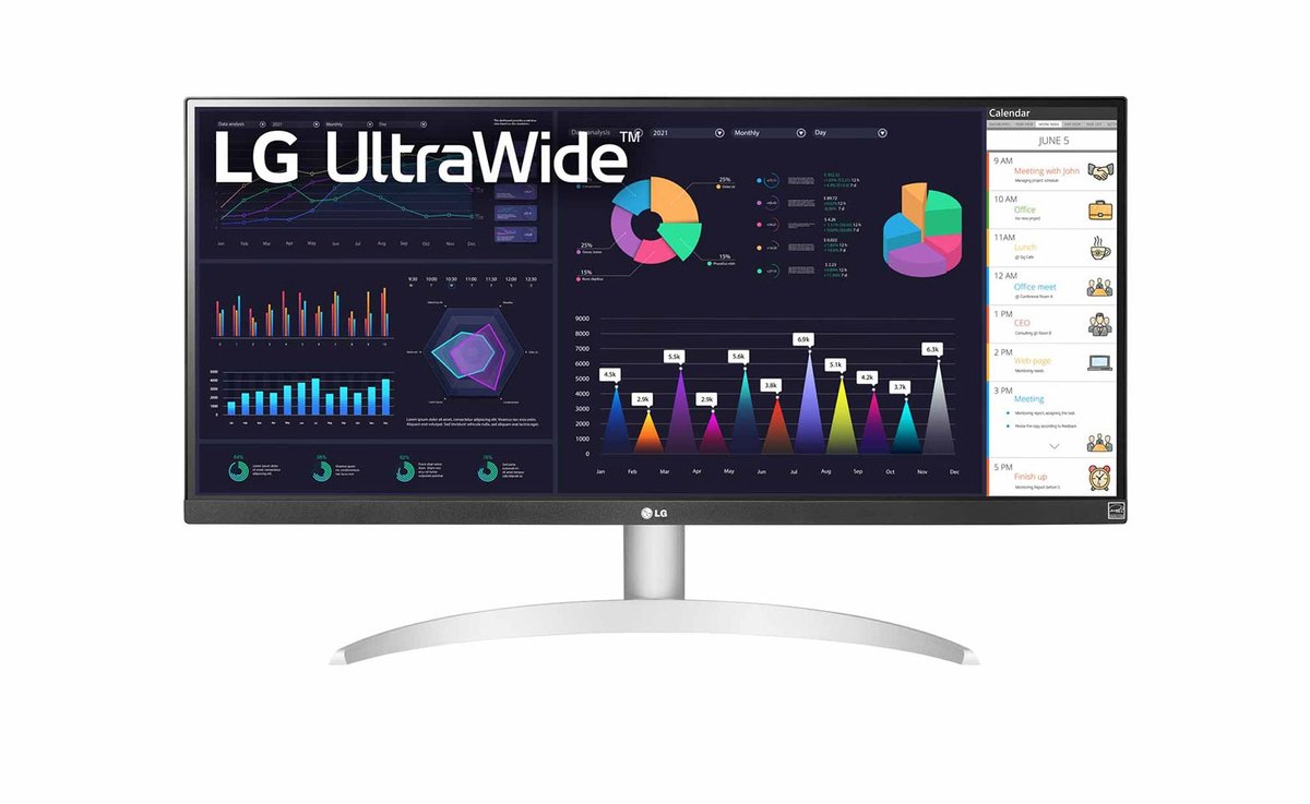 LG 29WQ600-W.AEU pantalla para PC 73,7 cm (29") 2560 x 1080 Pixeles Full HD LCD Mesa Blanco