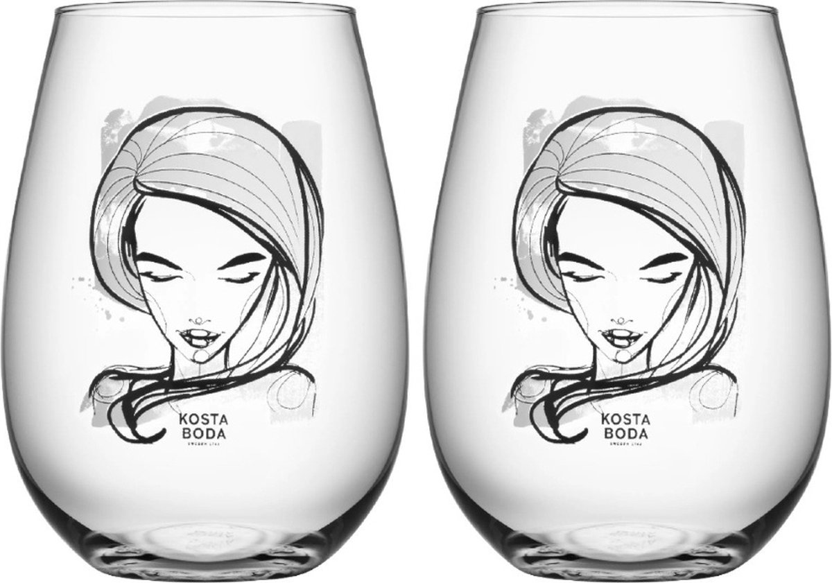 Kosta Boda 2 Vasos All About You 57 cl need you (blanco)