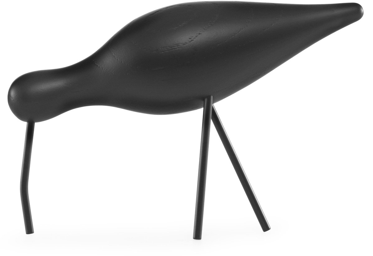 Normann Copenhagen Figura Shorebird, negro grande