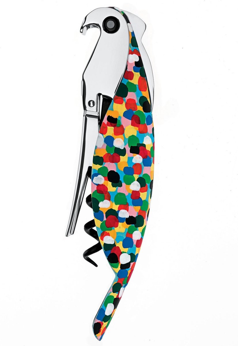 Alessi Sacacorchos de camarero Parrot multicolor