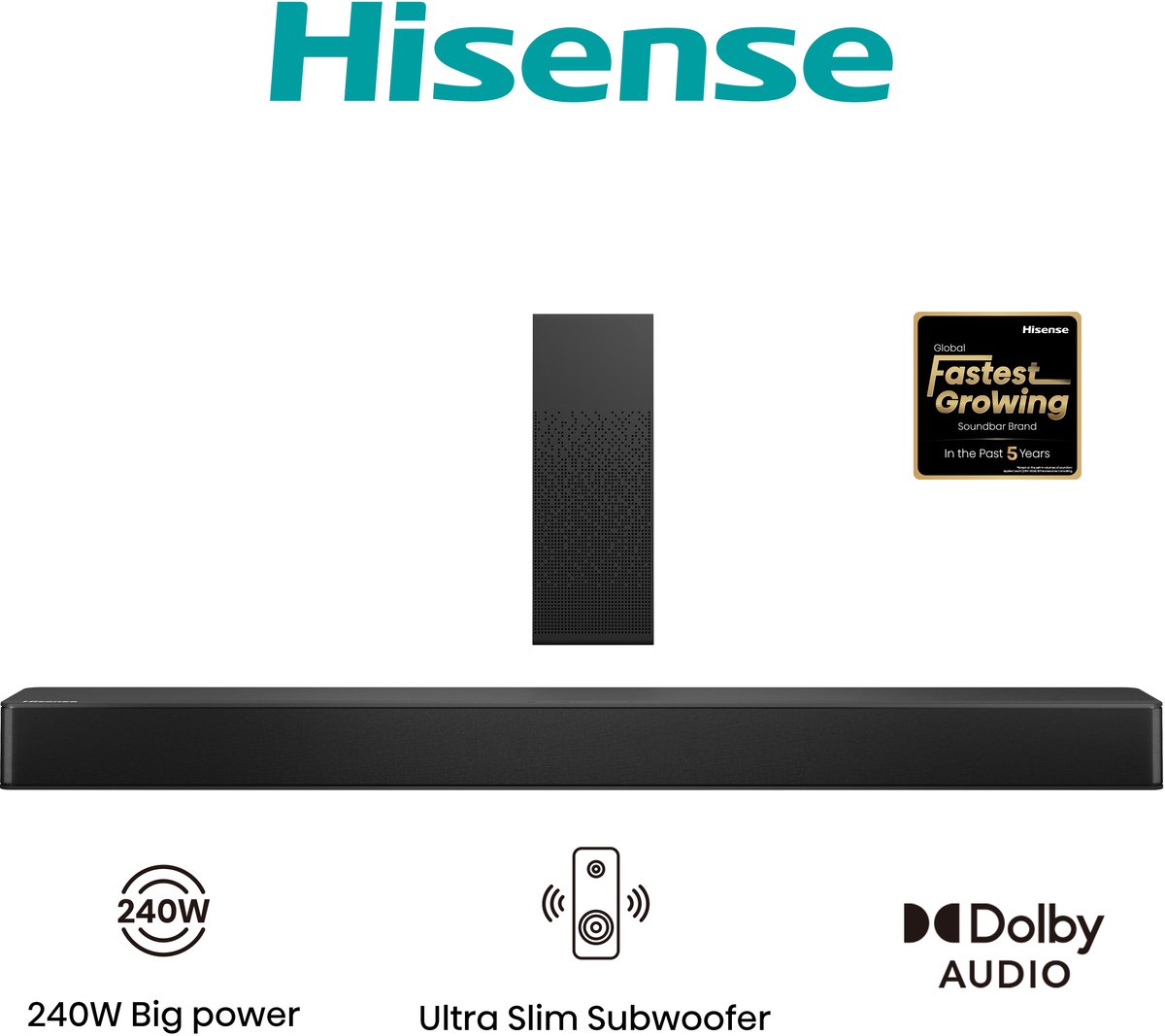 Hisense HS2100 Negro 2.1 canales 240 W